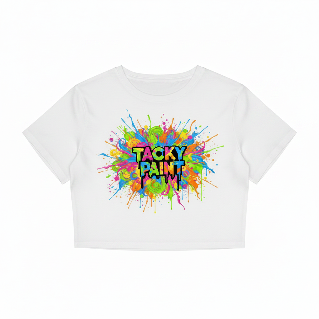 Tacky Paint Crop Top Mockup