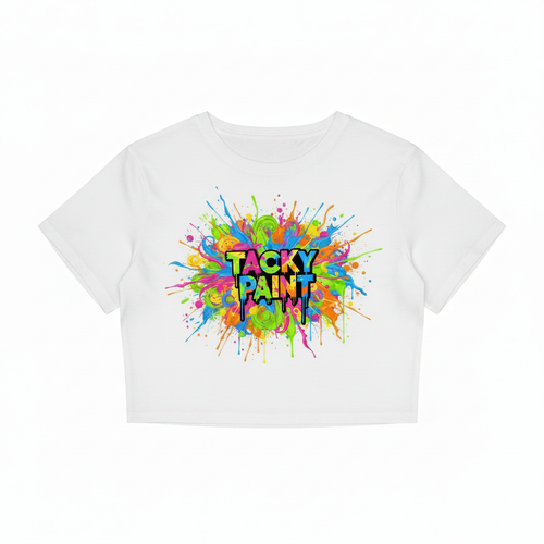 Tacky Paint Crop Top Mockup