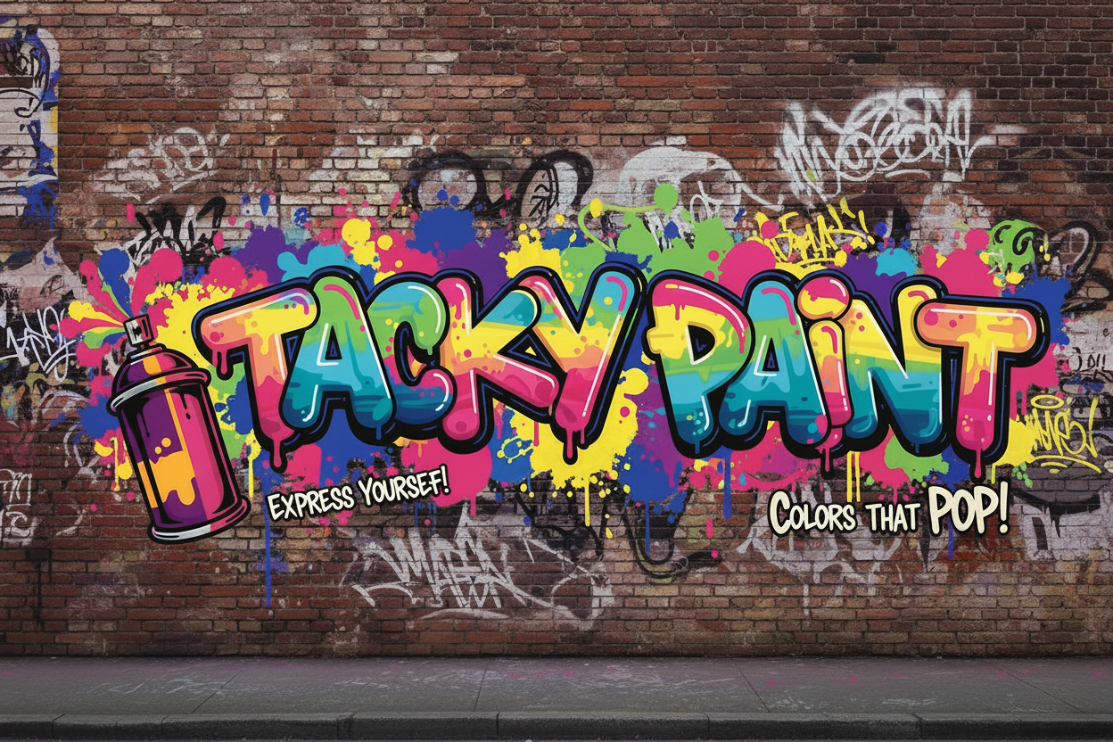 Tacky Paint Dark Graffiti Hero Banner