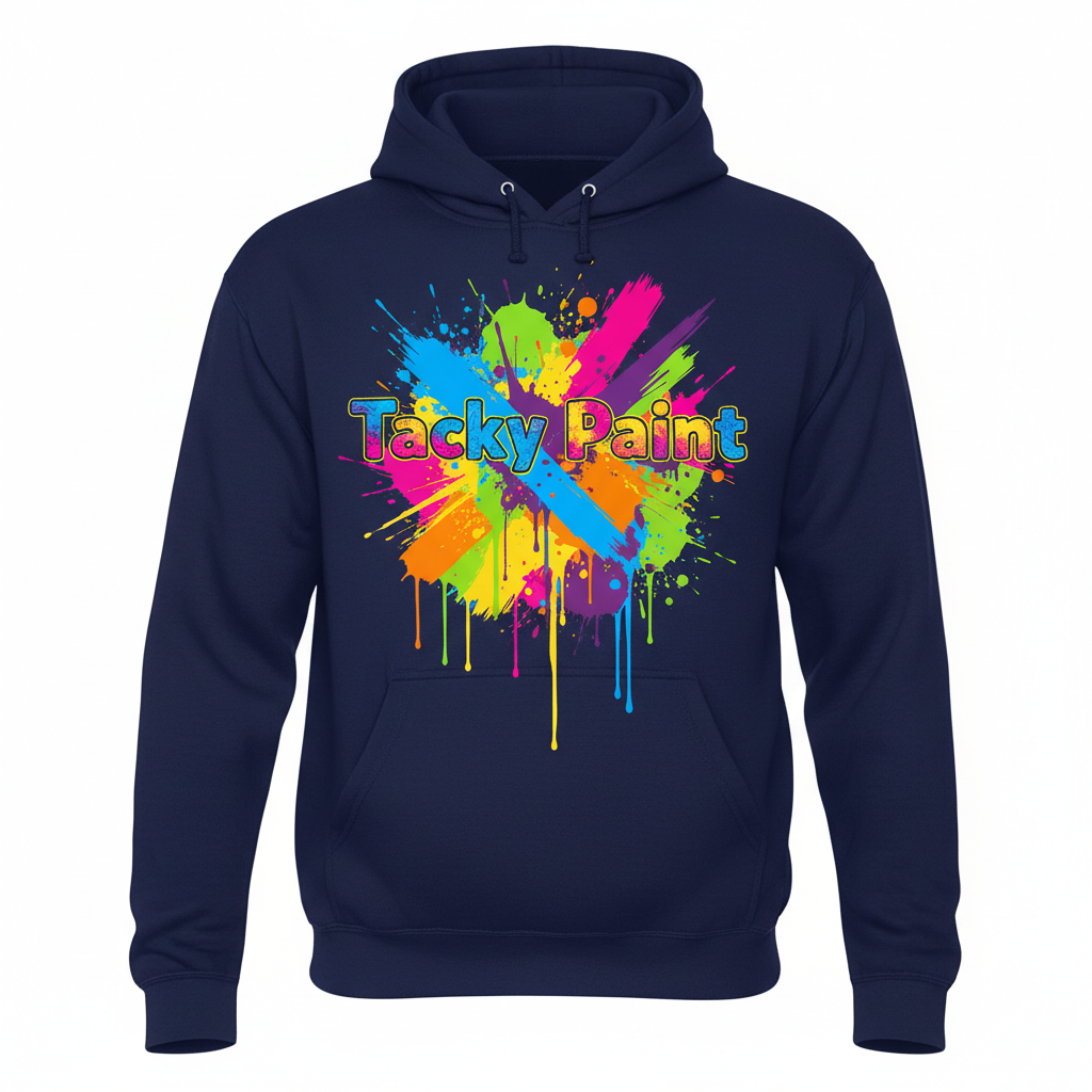 Tacky Paint Hoodie Design