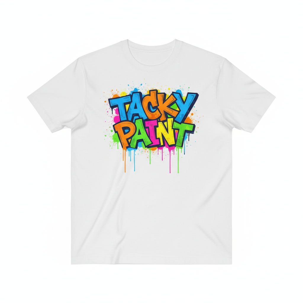 Tacky Paint T-Shirt Graffiti Mockup